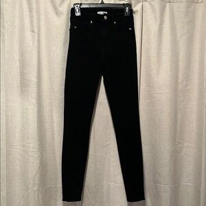 Good American Good Waist Black Skinny Jeans size 0/25